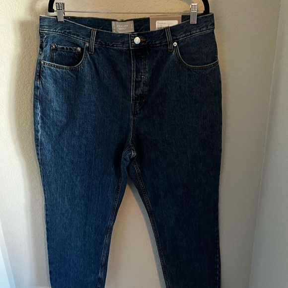 Everlane The 90's Cheeky Buttonfly Denim Jean Med Wash Blue 33 ankle NEW - Picture 3 of 9